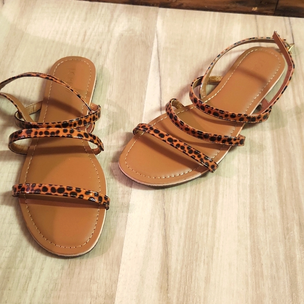 Jcrew leopard sandals